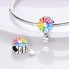 925 Sterling Silver Rainbow Sunflower Beads Animal Elephant Pendant Charms Fit Bracelet For Women
