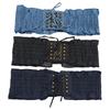 High Waist Female Waistband Cloth Wide Waist Belt Simple Denim Stretchy Cummerbunds  Female