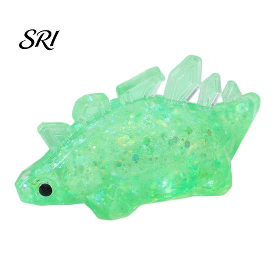 Stress Relief Squeeze Ball Dinosaur Shape Toy Glitter Soft Pinch for Reliever Slow Rebound Tactile Fidget Kids And Adults
