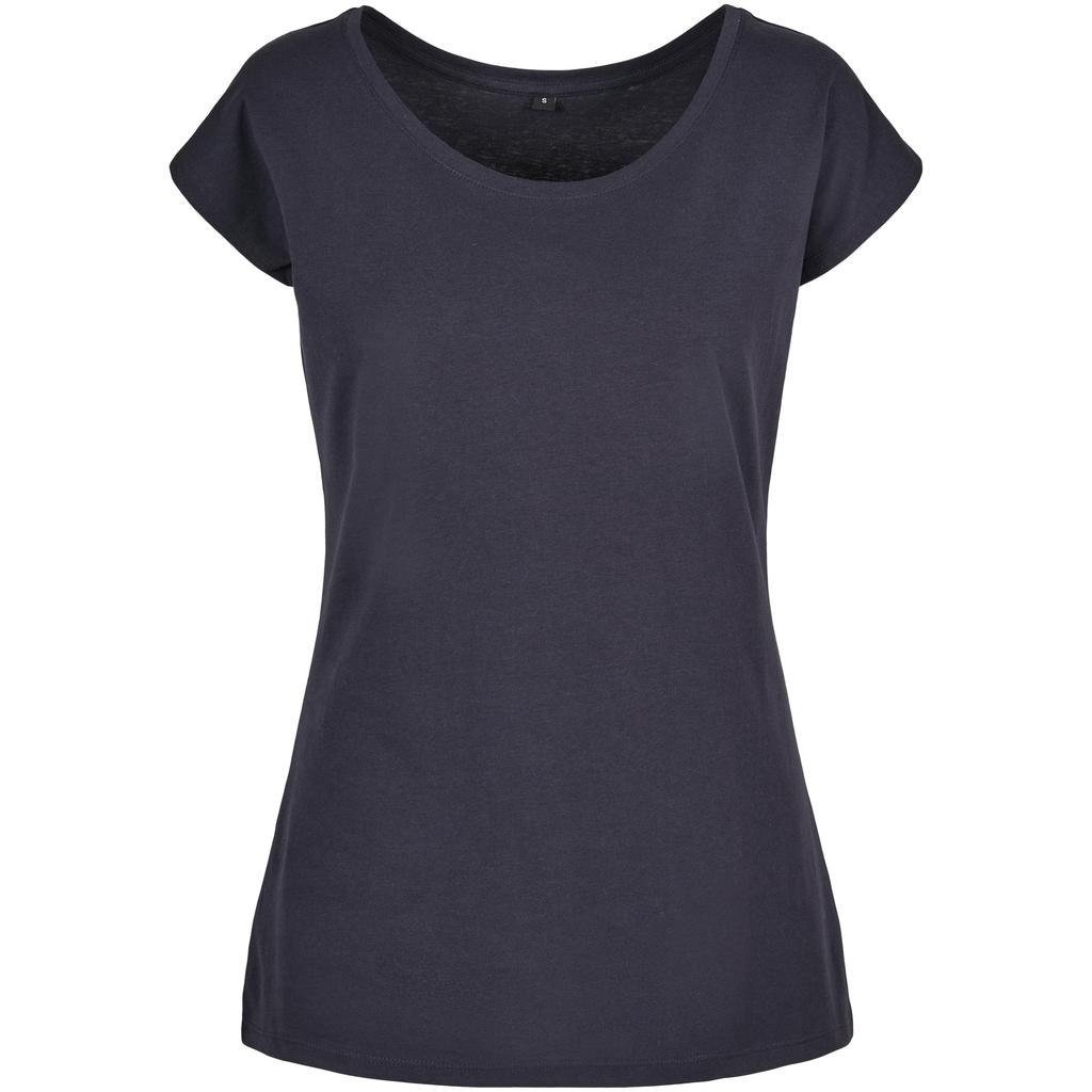 Build Your Brand Womens/Ladies Wide Neck T-Shirt