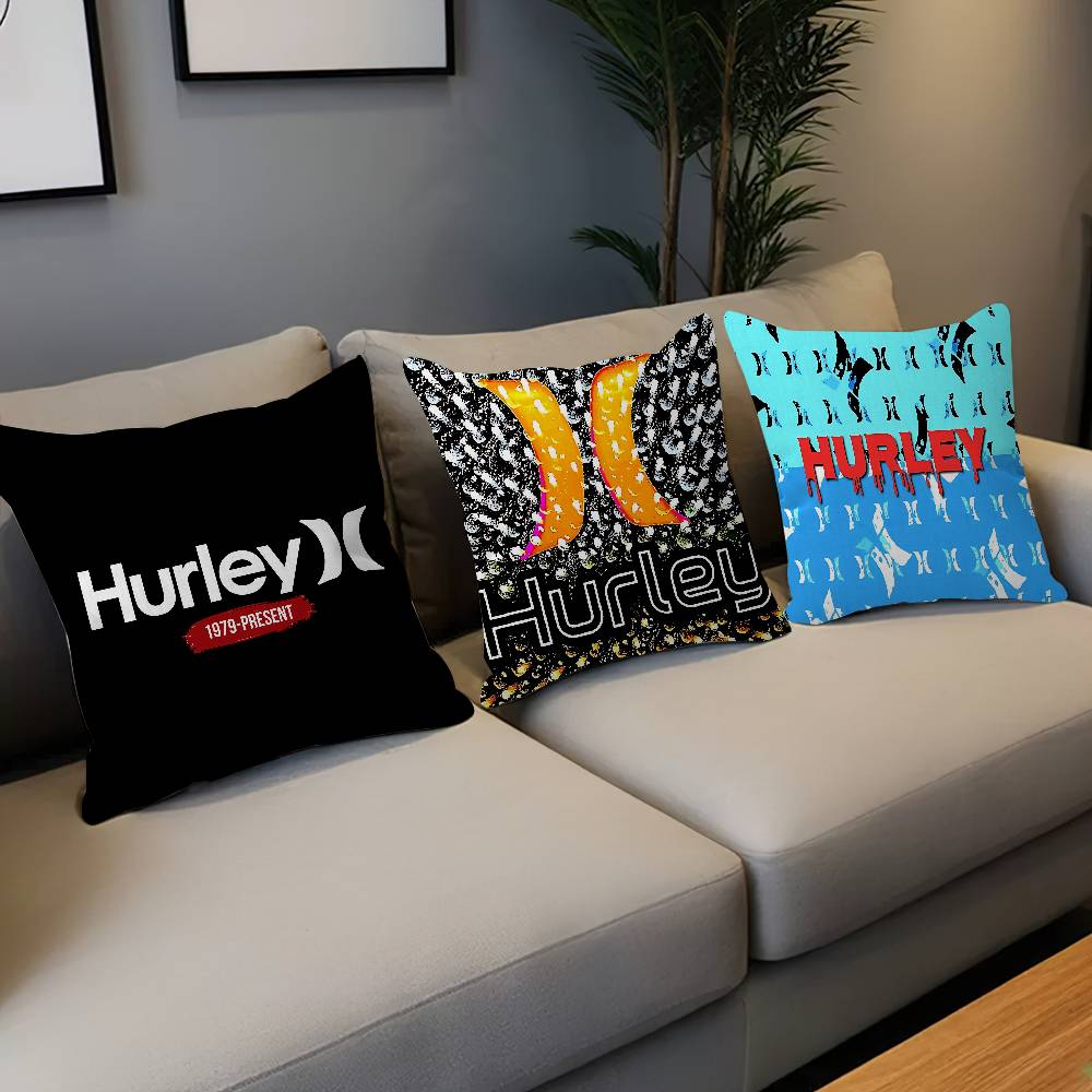 Ashion Cool Brand Vintage H-Hurley Pillow Anime Pillow Sofa Bed Head Pillow Cover Cushion Cover 45X45 Cm Fashion