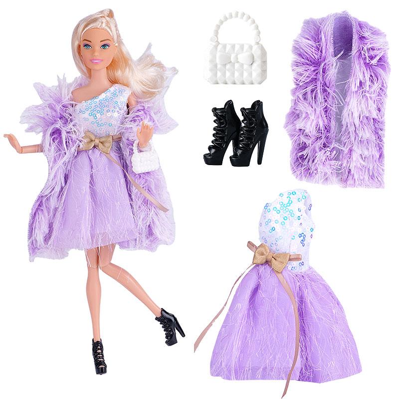 New Dress For Dolls Fashion Coat Mermaids Shinny Sequin Fish Tail Gown Lace Skirt Gown Clothes For Baby Doll Christmas Toys Gift