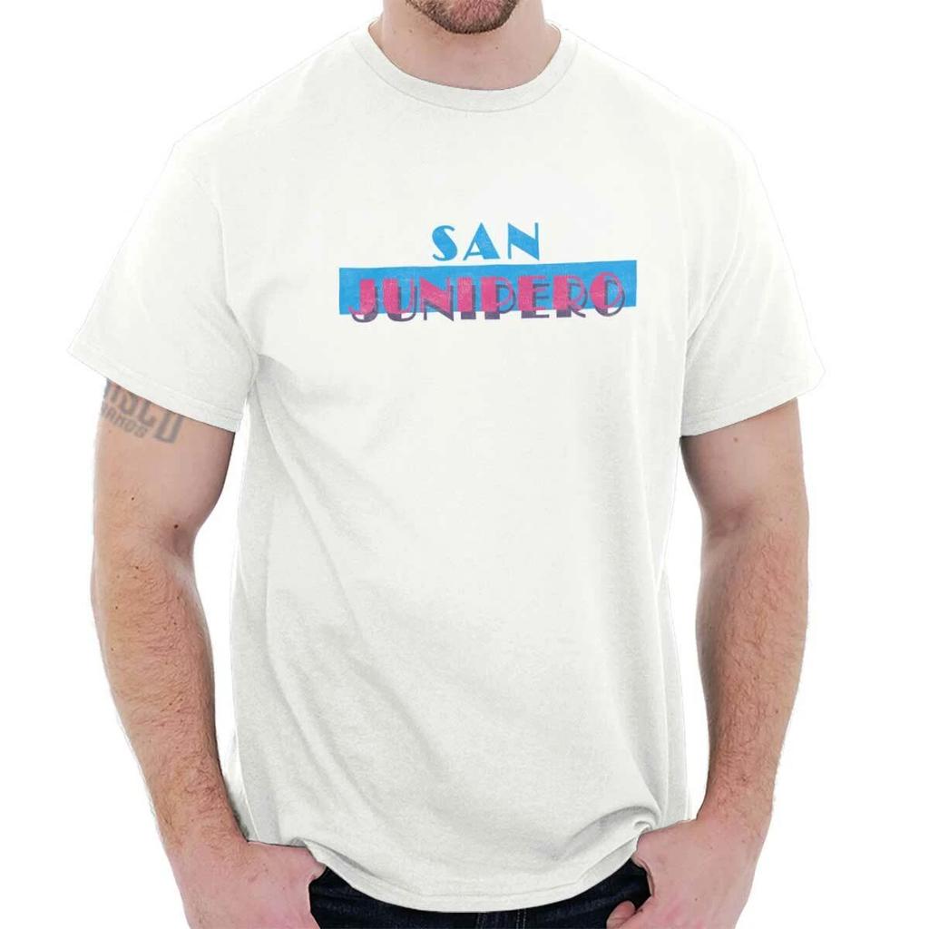 Cool San Junipero Town Pop Culture TV Show Womens or Mens Crewneck 100% Cotton T-shirt Mens Tees Top Tee