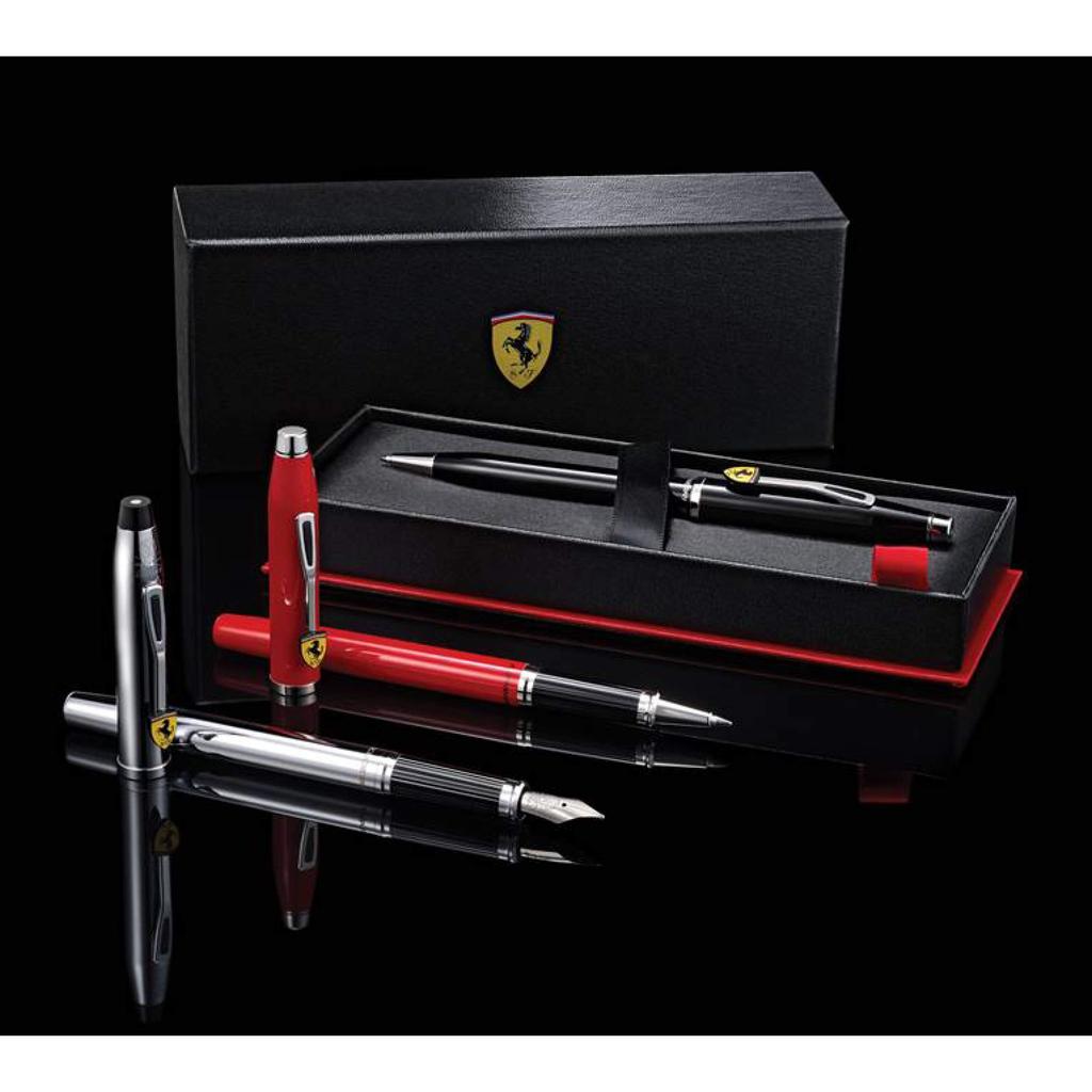 Перьевая ручка Cross F Fine Point Century 2 Four Scuderia Ferrari Polished Chrome, оригинальный импортный продукт FR0086-121FS, двойного назначения