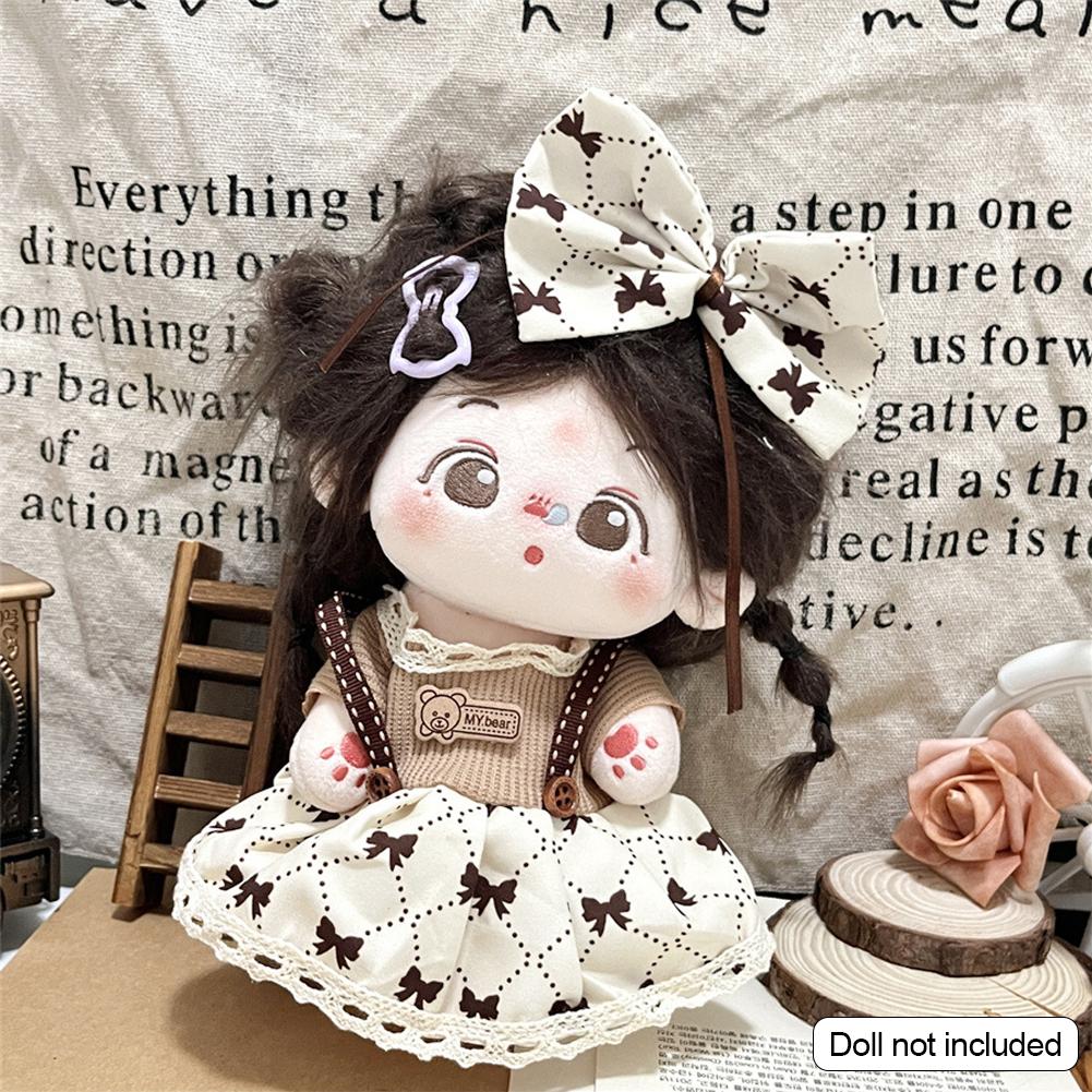 Для 20 см хлопковые комбинезоны для кукол из мультфильмов, сменная одежда для плюшевых кукол, аксессуары для игрового дома, мини-одежда