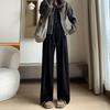 Narrow Version Straight Drawstring Wide-leg Pants for Women In Autumn and Winter High Waist Slim Casual Sports Pants Wide-leg Pants
