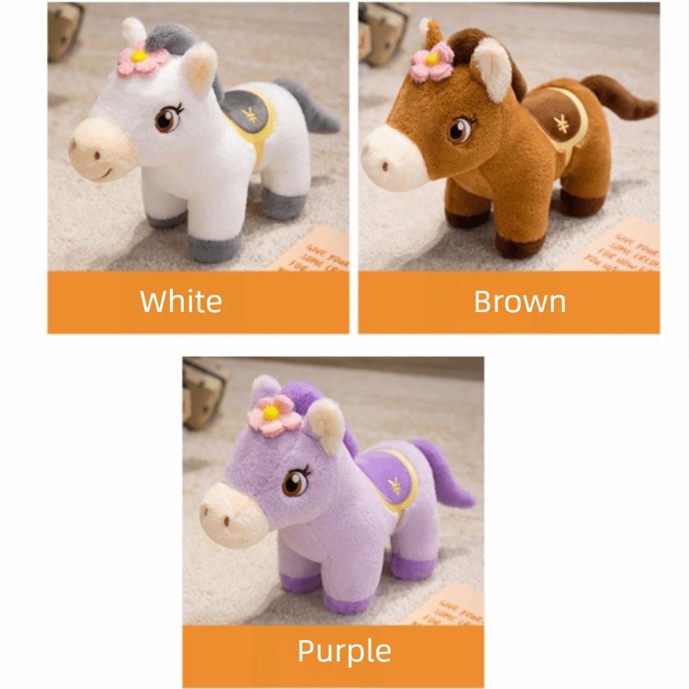 Cute Little Horse Pony Plush Toys Cozy Stuffed Cartoon Dollar Pony Blessing Occasion