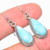 Natural Republic Larimar Gemstone Handmade 925 Solid Silver Earring 1.50" M6j13