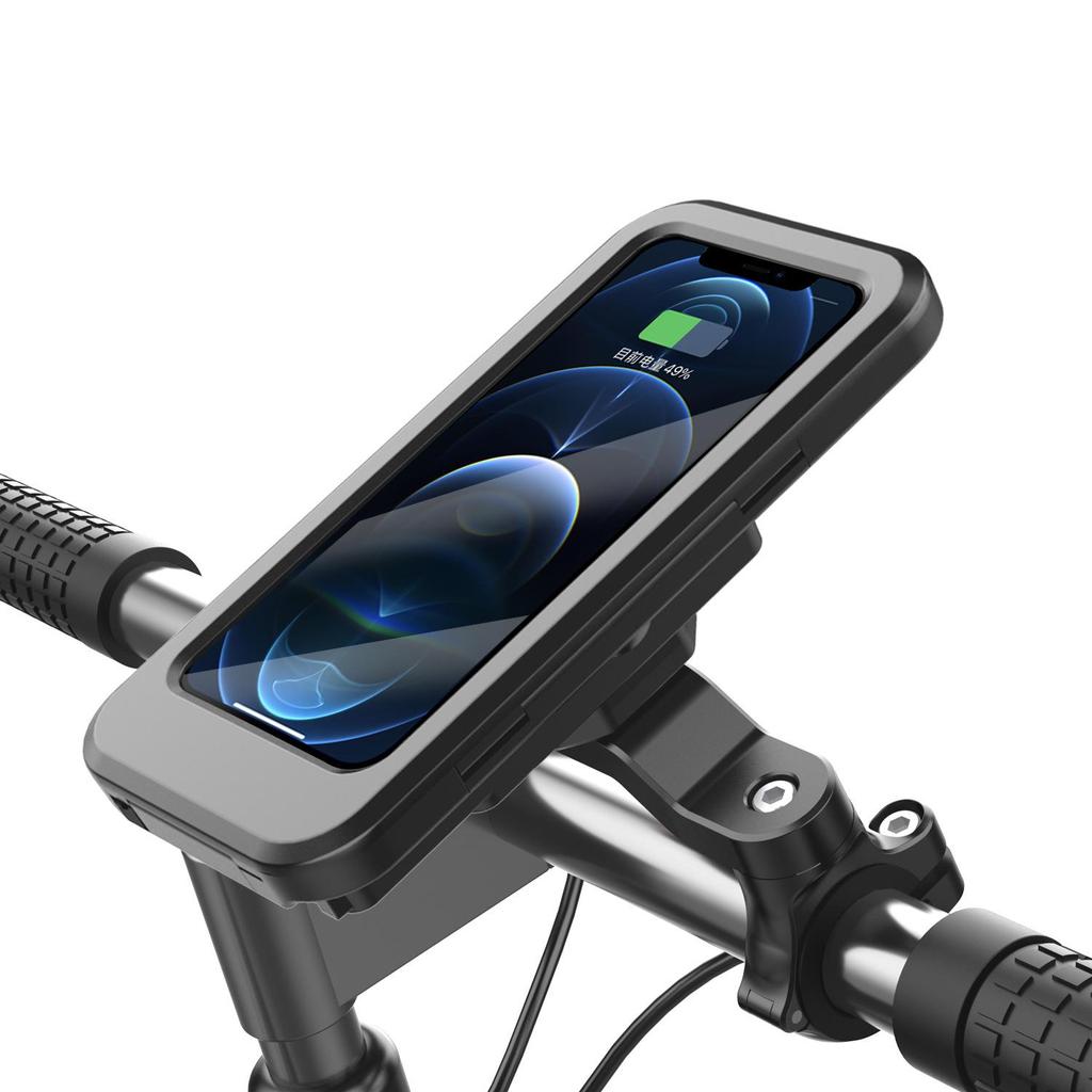 Waterproof Retractable Bike Phone Holder with Wireless & USB Charging