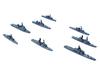 FUJIMI 1/3000 JMSDF Escort Flotilla No.36 1998 Model Warship Kit Gunkan-36 NEW