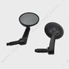 Black Aluminum Alloy Round Rearview Mirror for Motorcycle and Electric Car Handlebar