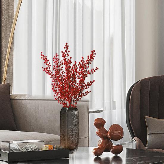 Имитация красных фруктов, не выцветающая, сделай сам, легкая декоративная поддельная пена, красные фрукты, ветка растения для сада