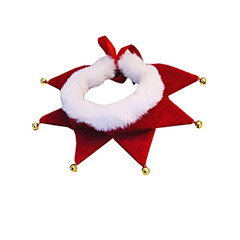 Рождественский регулируемый шарф для кошек, ожерелье с колокольчиком, бандана, плюшевый ошейник для собаки, милый рождественский рождественский подарок