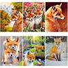 DIY 5D Diamond Painting Fox Diamond Art Embroidery Animlas Cross Stitch Full Round Resin Diamond Mosaic Home Decor Gift