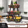 Modern Nordic Multi-Layer Detachable Fruit Vegetable Basket Storage Rack Kitchen Counter Organizer with Handle