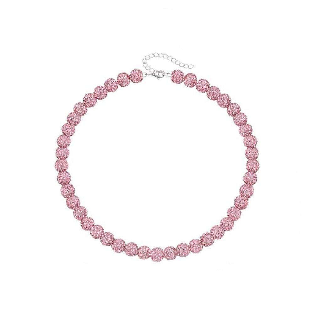 Rhinestones Baseball Necklace Unique Sports Ball Fashion Accessories Men