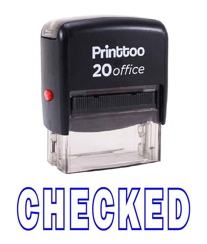 Printtoo Office Стационарная изготовленная на заказ печать CHECKED Self Inking Rubber