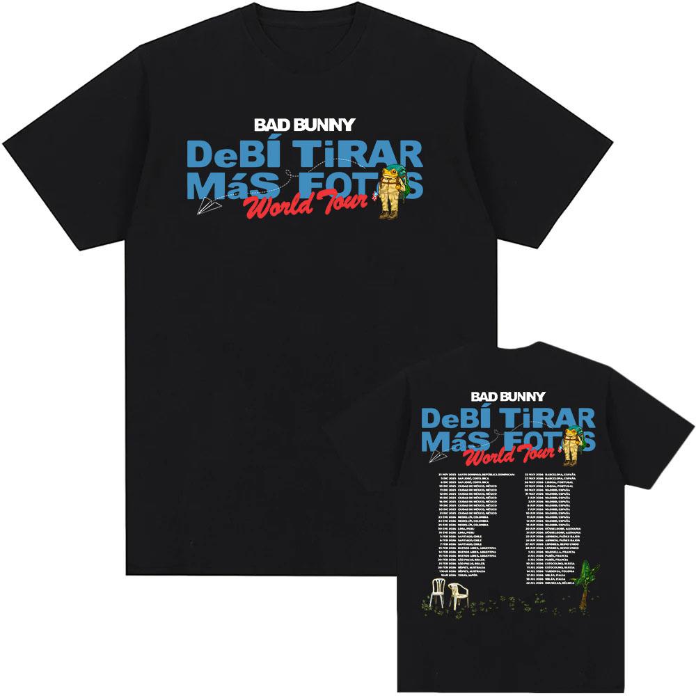 DTMF Debí Tirar Más Fotos Tour 2026 T-shirt Bad Bunny Street Style Tshirts Loose Cotton Fashion Tees Men Women Tops