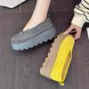 Women Flats Platform Casual Shoes Spring Autumn Slingback Flip Flops Suede Ladies Mules Shoes Non Slip Slides