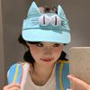 Забавная личность большие глаза кошачья кепка весенняя шляпа с мягким козырьком солнцезащитная солнцезащитная дорожная солнцезащитная тканевая шляпа