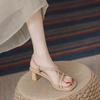 Women's Stunning Chunky Heel Roman Sandals - Summer 2025 Fairy Style French High Heels