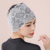 Женская шапочка для плавания с кружевным цветком, водонепроницаемое покрытие из искусственной кожи, шапка для бассейна, защита длинных волос, уши, аксессуары для плавания