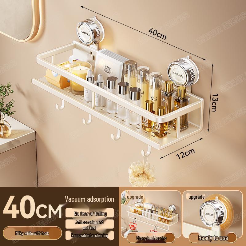 Настенная алюминиевая полка для полотенец и ванной комнаты на присосках