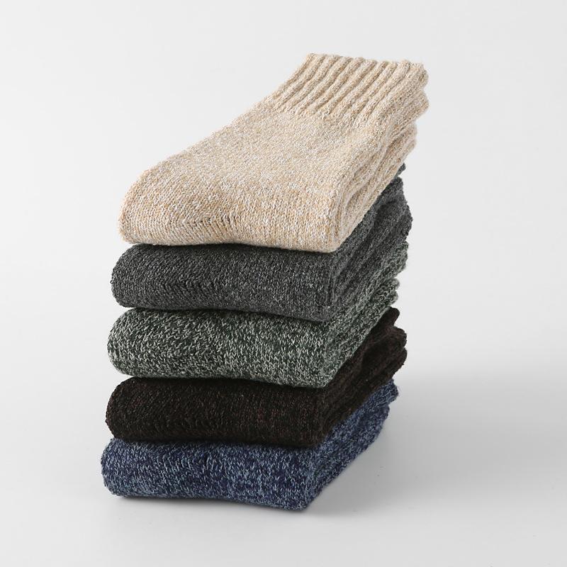 5/10 пар Удобные Повседневные и Универсальные Осенне-Зимние Теплые Носки-Петли Простые Ретро Носки до Середины Икры Однотонные Носки для Женщин