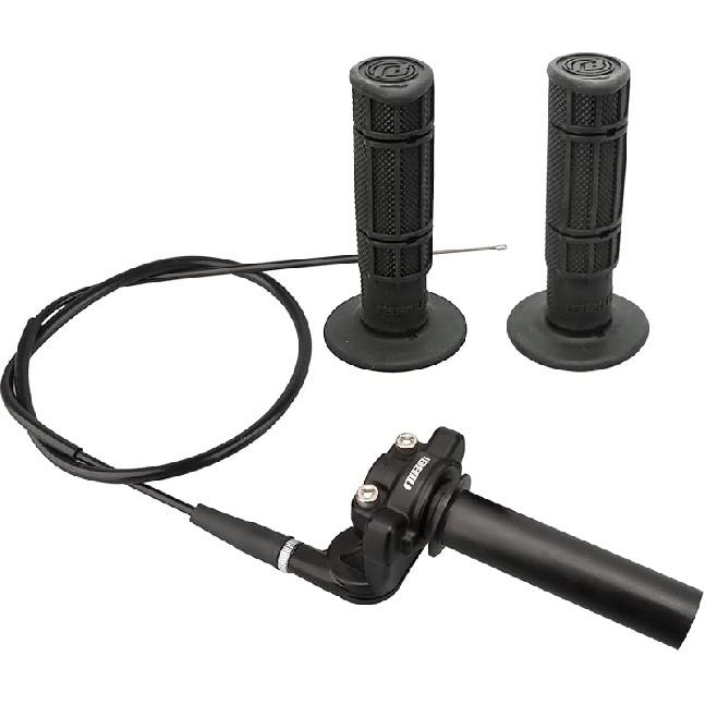 NIBBI Twists Throttle Grip,Dirt Bike Grips With Throttle Cable And Handlebar Grip For SSR125 Pit Bike, 22Mm Motorcycle Throttle Assembly
