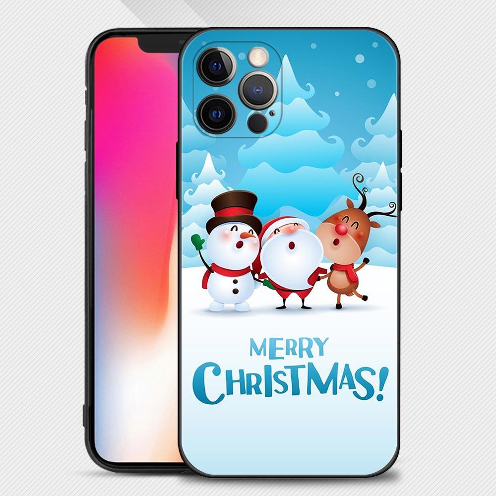 Веселый рождественский снеговик чехол для телефона чехол для iPhone Xiaomi Mi Samsung Galaxy Redmi Note AS 11 12 13 14 15 22 23 24 5G Pro Plus Max Fe Ultra
