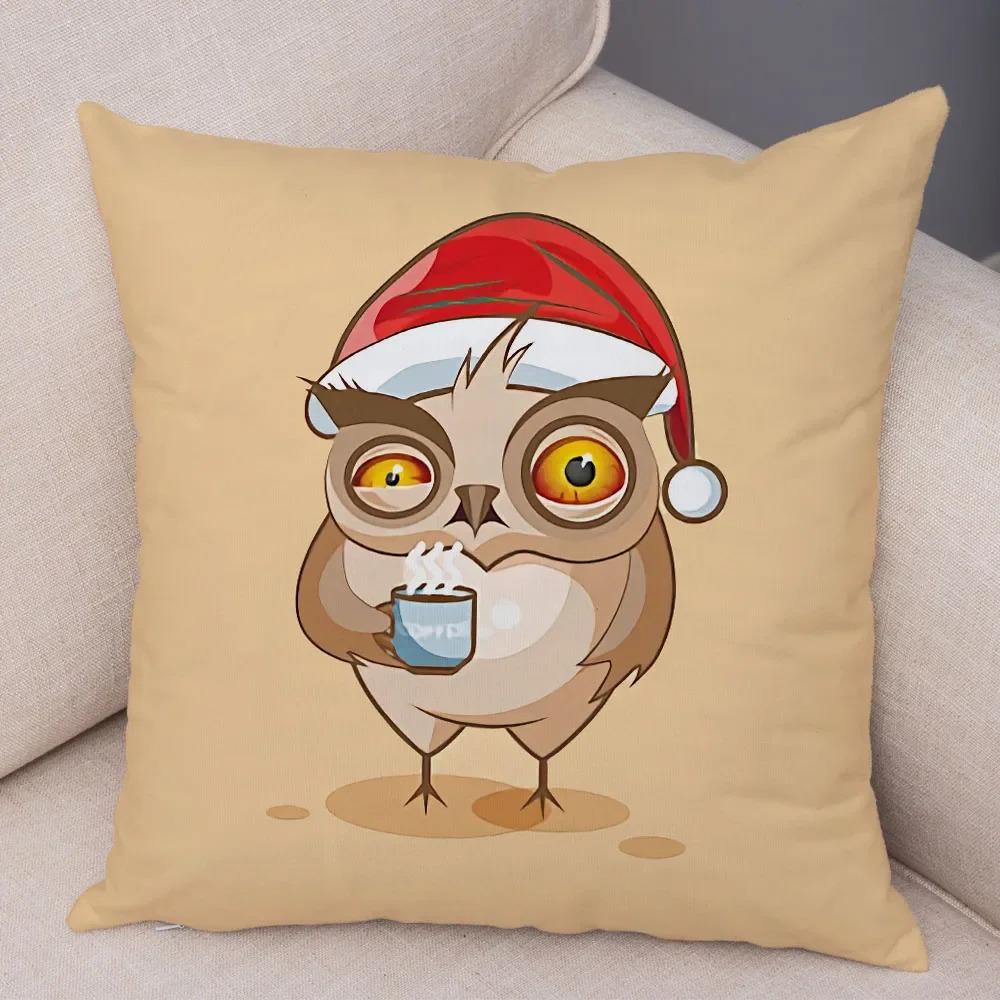 Милая мультяшная сова наволочка для кабинета офисная гостиная домашняя наволочка украшения для автомобиля