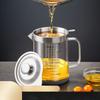 GIANXI Glass Oil Filter Kitchen Seasoning Tank Oil Tank Impurity Separator Fine Mesh Oil Filter Container Cooking Tool