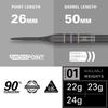 Target Darts Nathan Aspinall X Echo Tungsten Steel Tip Swiss Point Dart Set 24G ASP Player Edition Darts with Pro Grip Shafts Pro Ultra 2 Includes SP
