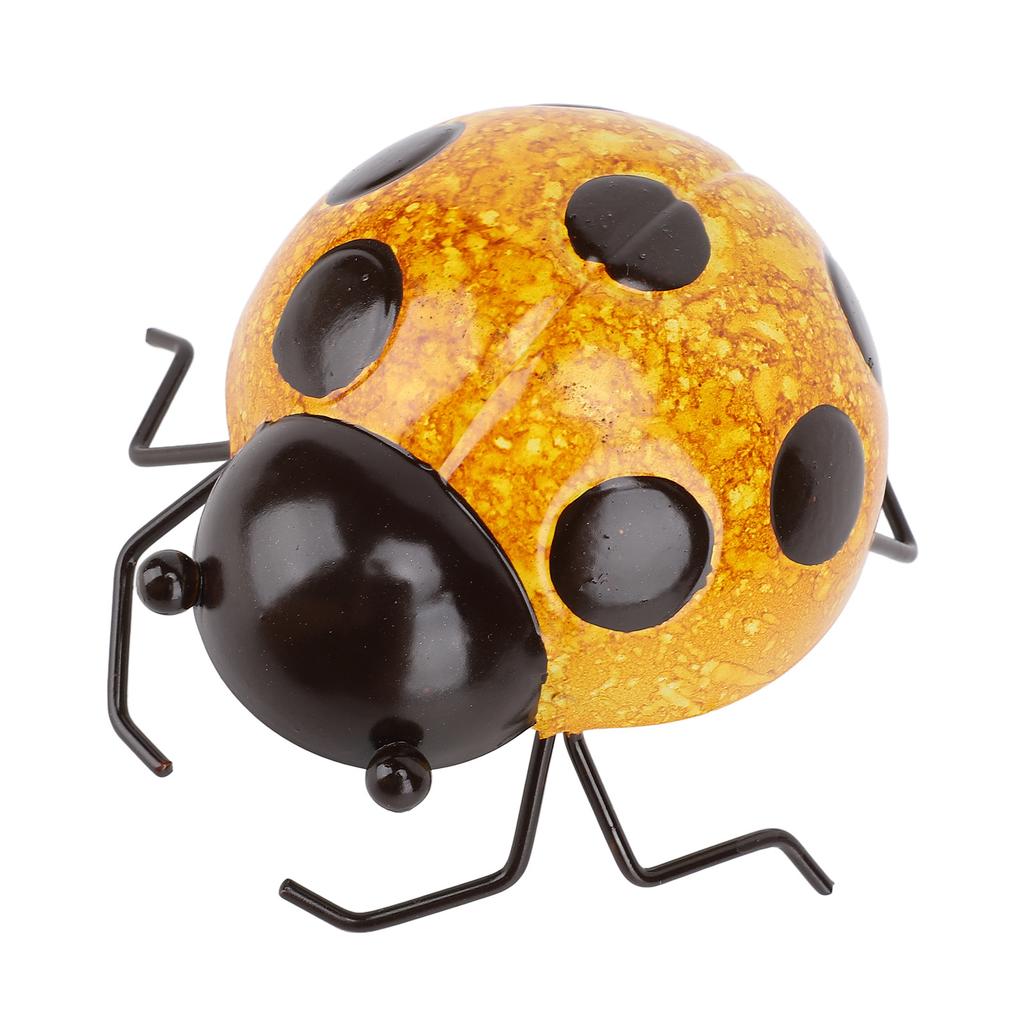 Metal Ladybird Handcrafted Iron Decorative Ladybird Sculpture Wall Art for Garden Yard Sidewalks
