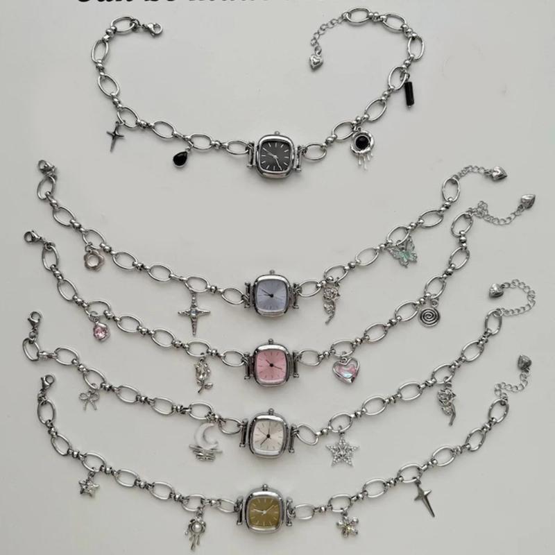 Сверхпрочная винтажная цепочка на ключицу из сплава, кулон в виде механических часов, уникальное милое крутое ювелирное украшение, подарок для женщин