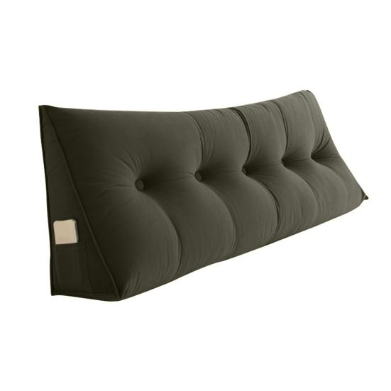 Подушка-клин для спинки изголовья, треугольная подушка с боковым карманом, съемный чехол, подушка-клин для изголовья для кушетки, кровати в общежитии, для чтения, работы