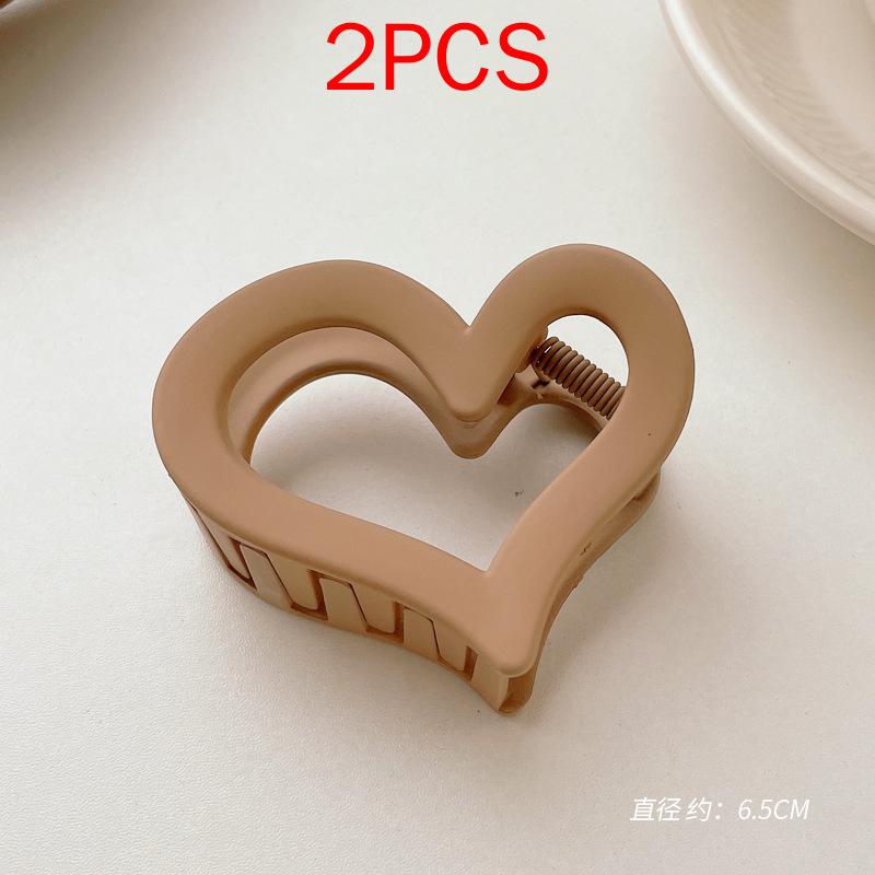 2 шт., комплект головных уборов премиум-класса, новые женские модные зажимы для волос, кофейные, черные, акриловые, большие заколки для волос, зажим для женщин, заколка, аксессуары для волос