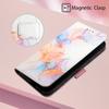 For Motorola Moto E14 4G/G04 4G/G04s 4G/G24 4G Case with Strap Marble Pattern Leather Phone Cover Card Holder