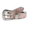 Взрослый пояс с пайетками Пояс для любителей уличной культуры Модный пояс с пряжкой со стразами для поклонников рока