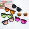 Солнцезащитные очки Женские Однотонные Румяна Очки Закат Градиентный Переход Коричневая Черная Оправа Солнцезащитные очки Солнцезащитные очки Мужские УФ-защита