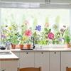 Fully Transparent Color Cartoon Flower Butterfly Fully Transparent Double-sided Visible Glass Home Decoration Stickers
