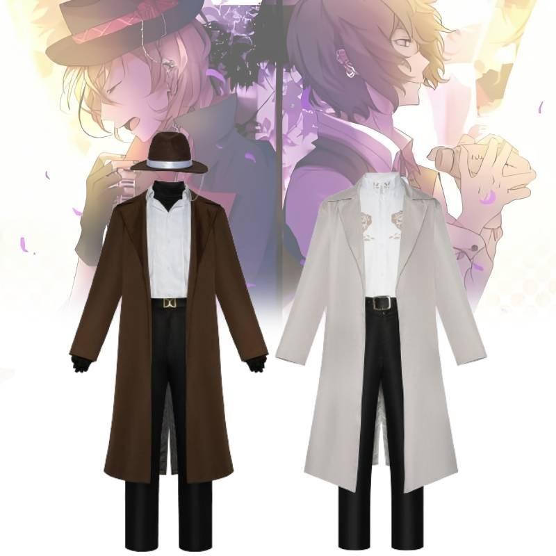 Удобные костюмы для аниме-косплея для геймеров Bungo Stray Dogs Dazai Chuuya Мягкая ткань
