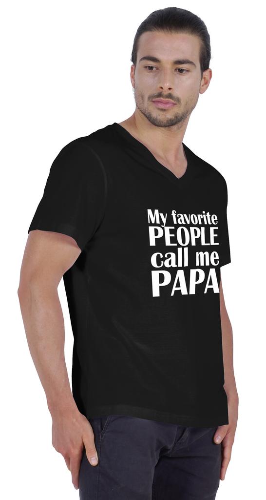 Inkmeso Мужская футболка Мои любимые люди называют меня папой Футболка с надписью «Письмо» в подарок папе Футболка для гордого папы и