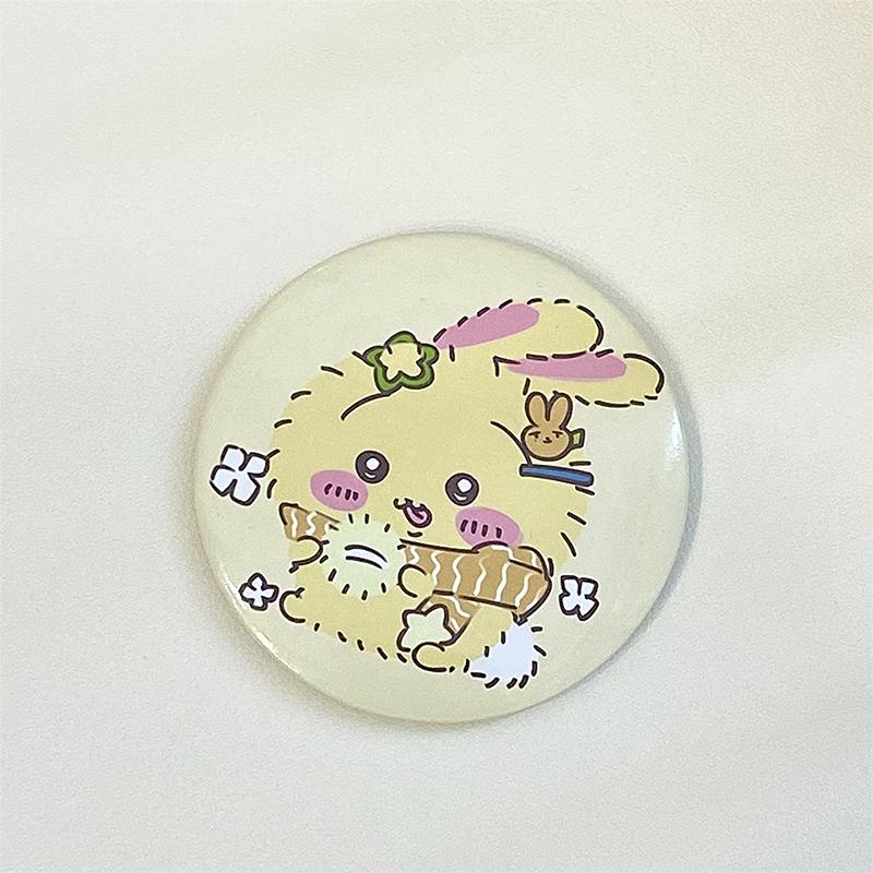 Chiikawa Cartoon Маленькое круглое карманное зеркало для путешествий Портативное зеркало для девочек Мини Милое зеркало для макияжа Красивый косметический инструмент