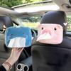 Car Creative Cartoon Paper Towel Drawer Car Tissue Box Armrest Box Seat Back Paper Drawer Box Hanging Home Car Dual-use