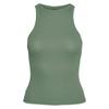 Green American Collar Tank Top Woman