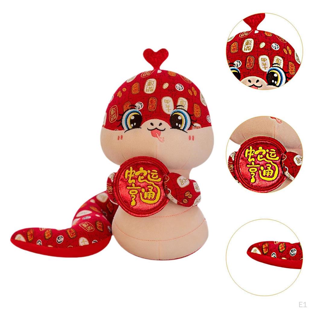 Plush Toy,Animal Stuffed Snake Figure Cartoon Soft Decor Doll Animal for Party