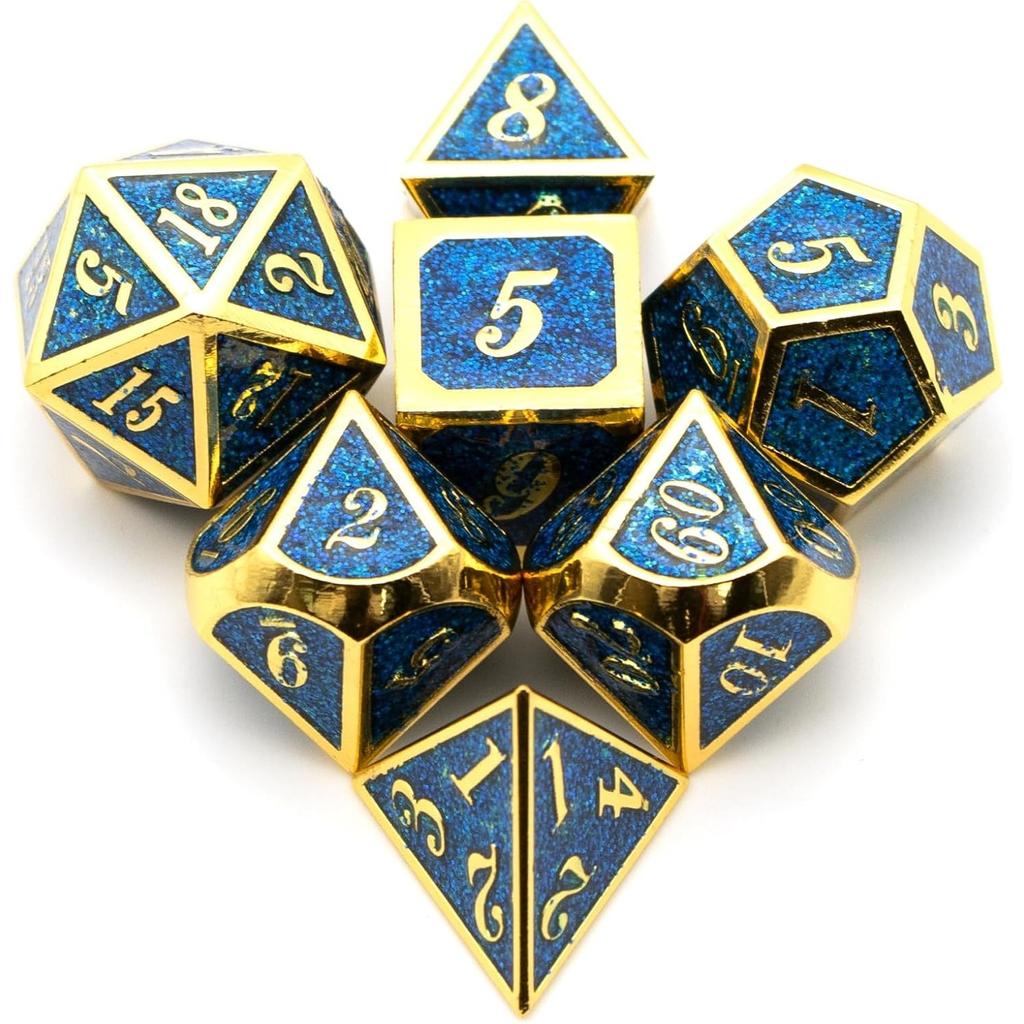 Набор кубиков DND, кубики Dungeons and Dragons с металлическими кубиками D20 Набор для D и D кубиков или ролевых игр MTG Настольные настольные игры, Shadowrun Pathfinder