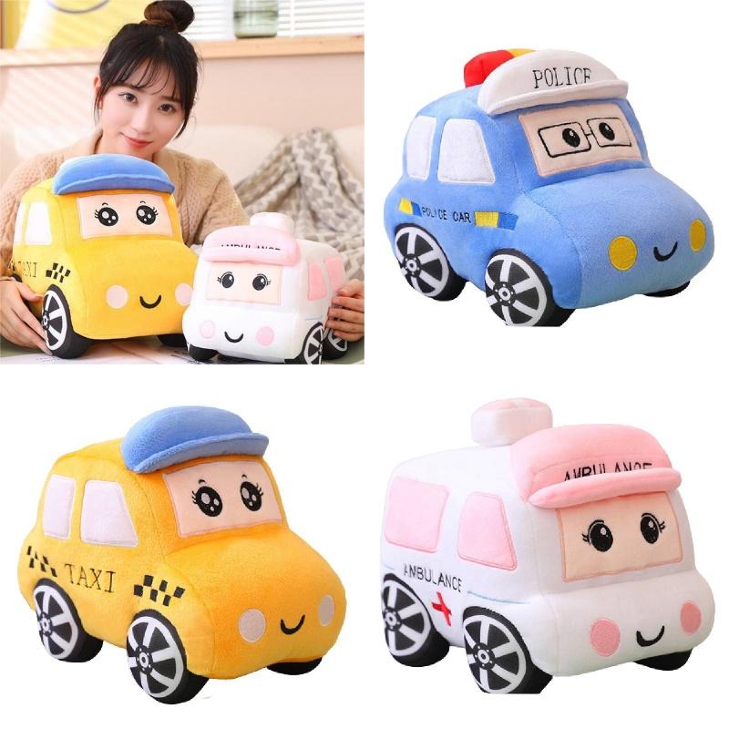 Ultra-plush Short Fur Cartoon Car Pillow- Available In 3 Vibrant Colors