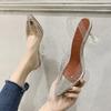 Crystal Transparent Women's Sandals Comfortable Ladies Peep Toe Party Sandals High Heel Shoes Fall Protection Non-slip Heel Shoe